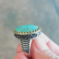 انگشتر فیروزه و عقیق