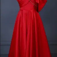 پیراهن پرنسسی قرمز|لباس|بومهن, |دیوار