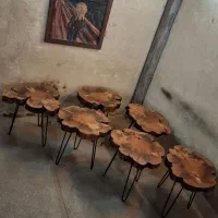 عسلی و کنار مبلی روستیک سایز بزرگ