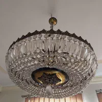 لوستر برنز ۶ شعله آنتیک اصلی|لوستر و چراغ آویز|یزد, |دیوار