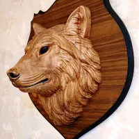 سردیس گرگ چوبی|مجسمه، تندیس، ماکت|مشهد, آزادشهر|دیوار