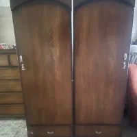 کمد جالباسی چوبی تک درب