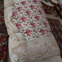تخت دونفره کاملا سالم با تشک پنبه ای دست دوز|تخت و سرویس خواب|شهرکرد, |دیوار