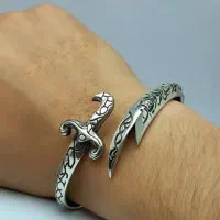 دستبند نقره طرح شمشیر ذوالفقار