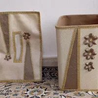 ست جعبه سطل و دستمال چرمی کار دست|صنایع دستی و سایر لوازم تزئینی|مشهد, امام رضا (ع)|دیوار