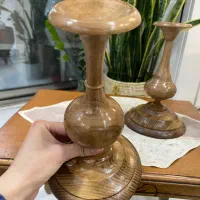 شمع‌دان چوبی دست‌ساز لوکس|صنایع دستی و سایر لوازم تزئینی|مشهد, آزادشهر|دیوار