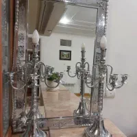 آینه شمعدان استیل ضد زنگ|آینه|یزد, |دیوار