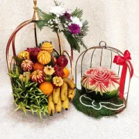 حنا.ست بله برون.دیزاین.میوه آرایی یلدا