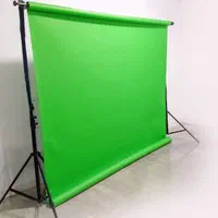 پرده سبز کروماکی خارجی ضد چروک ( حاوی لوله وسط )