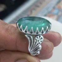 انگشتر زمرد پنجشیر افغان کهربا مصور کلکسیونی|جواهرات|تهران, دولاب|دیوار