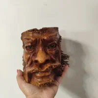 زیر سیگاری چوبی دکوراتیو ساخته شده از ریشه ی درخت