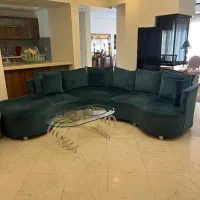 کاناپه ال ۷ نفره و یک عدد جلو‌مبلی|مبلمان خانگی و میز عسلی|تهران, فرمانیه|دیوار