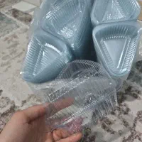 ظرف یک بار مصرف کیک کافی شاپی مثلثی