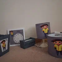 لوستر آباژور ساعت سطل زباله جا دستمال اتاق کودک نو