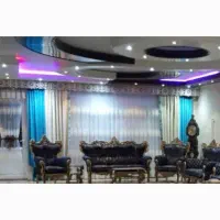 فروش پرده نو بدون زدگی با کتیبه و چوب پرده