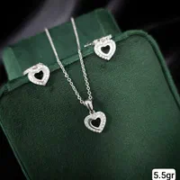 نیم ست طرح قلب شفاف جنس نقره مدل نبض شب ۱۰۰۲|بدلیجات|تبریز, |دیوار