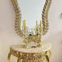 آینه شمعدون کنسول برنز|بوفه، ویترین، کنسول|سیرجان, |دیوار