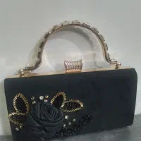 کیف مخمل دستدوز مجلسی