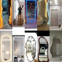 شیشه سکوریت تولیدی آینه قدی دفرمه دکوراتیو UPVC