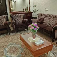 مبل ۷ نفره با گل میز شیشه ای