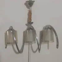 لوستر سه شاخه استیل
