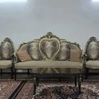 مبل سلطنتی ۹ نفره تمام چوب درحد نو