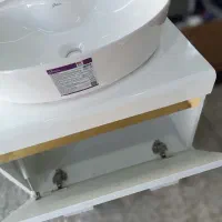 روشویی مدل بامبو نوار طلایی ۴۰×۶۰|لوازم سرویس بهداشتی|سقز, |دیوار