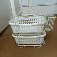 استند سیب‌زمینی و پیاز فلزی ۲ طبقه