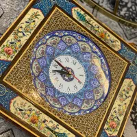 ساعت خاتم کاری گل و مرغ|ساعت دیواری و تزئینی|بندر انزلی, متروپل|دیوار
