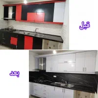 برچسب کابینت.مات‌کن.فوم.کاغذدیواری.کفپوش پارکت پنل|خدمات پیشه و مهارت|مشهد, هدایت|دیوار