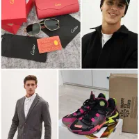 کفش بسکتبال حرفه‌ای، کت کژوال، کلاه و عینک آفتابی