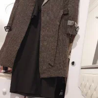 پالتو سارافون آستین بلند قهوه ای|لباس|سلماس, |دیوار