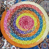 صنایع دستی حصیر بافی سفره  لوستر  زنبیل کلاه با|صنایع دستی و سایر لوازم تزئینی|بندر دیر, |دیوار