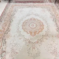 فرش ۹ متری شاهکار کویر یزد گل برجسته و سالم