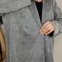 کت مجلسی نقره ای رنگ شاین دار