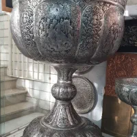 سنگاب مسی بسیار بزرگ قلمزنی اصفهان