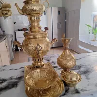 میزخاطره برنز با سماور وگلدون|مبلمان خانگی و میز عسلی|نهاوند, |دیوار