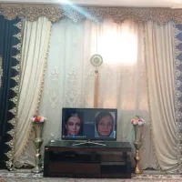 پرده طرح سلطنتی، بدون هیچ گونه آسیب، در حد نو