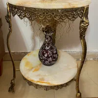 میز برنز اصل با سنگ مرمر