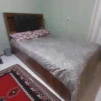 تخت دونفره شیک بالاین های نوری و کشو دار