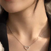 گردنبند نقره ۹۲۵ طرح قلب ظریف و شیک