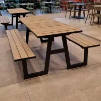 نشیمن چوبی ، پایه فلزی رنگ کوره ای