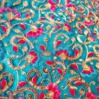 پارچه و آستر سبزغازی بسیار خوش طرح و رنگ