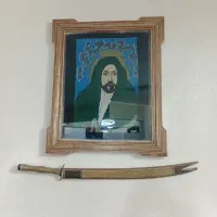 تابلو فرش و شمشیر تمام خاتم