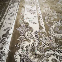 فرش گردویی دست دوم تمیز دوعدد 3در4یک عدد 2در3