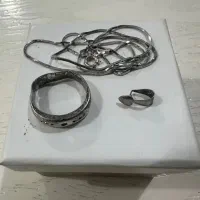 انگشتر و نیم ست نقره و النگو سواچ|جواهرات|کرج, شهرک جهاننما|دیوار