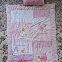 ست کامل طرح خرسی آبی و لحاف و بالش chicoo صورتی|رختخواب، بالش، پتو|تهران, شوش (باغ آذری)|دیوار