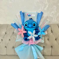 دسته گل استیچ عروسک گل پیپ پاک کن هدیه روز زن دختر