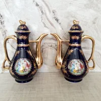 چینی قدیمی دکوری سرمه ای آنتیک و کمیاب گلدان قوری|ظروف سرو و پذیرایی|شیراز, سینما سعدی|دیوار