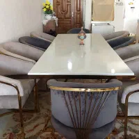 میزناهارخوری۸نفره استیل|میز و صندلی غذاخوری|پردیس, فاز ۸|دیوار